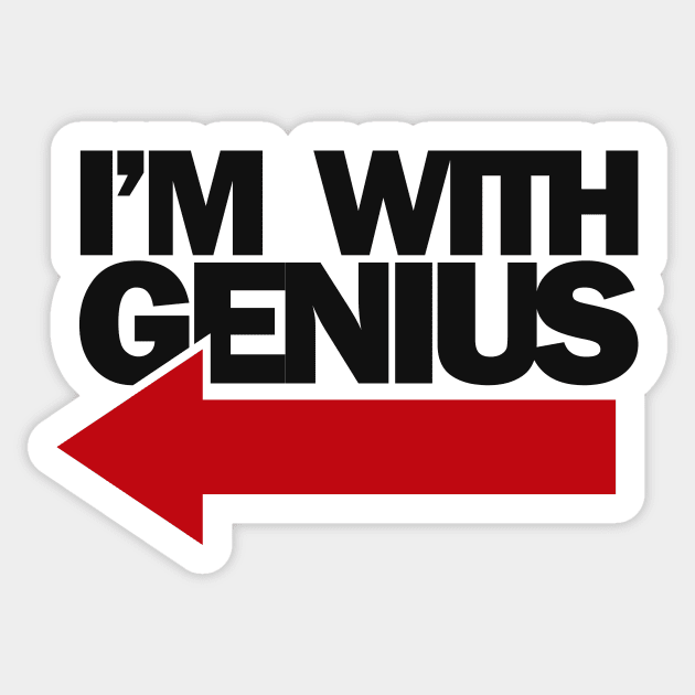 i'm with genius Sticker by AsKartongs
